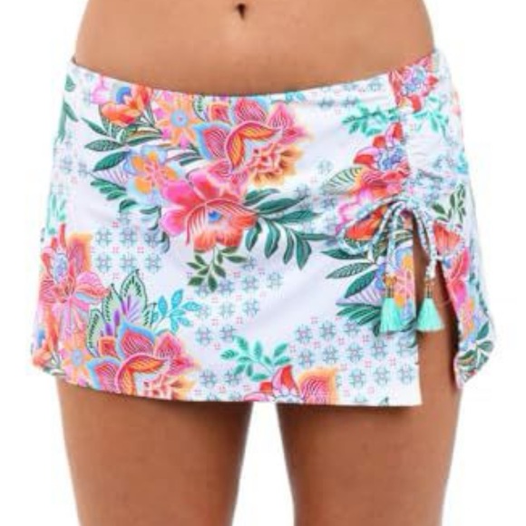 NWT La Blanca Women's Standard Skirted Hipster Bikini Swimsuit Bottom size 6 - Picture 1 of 14
